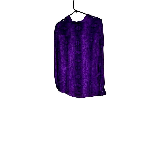 White House Black Market Purple Blouse - Picture 4 of 9